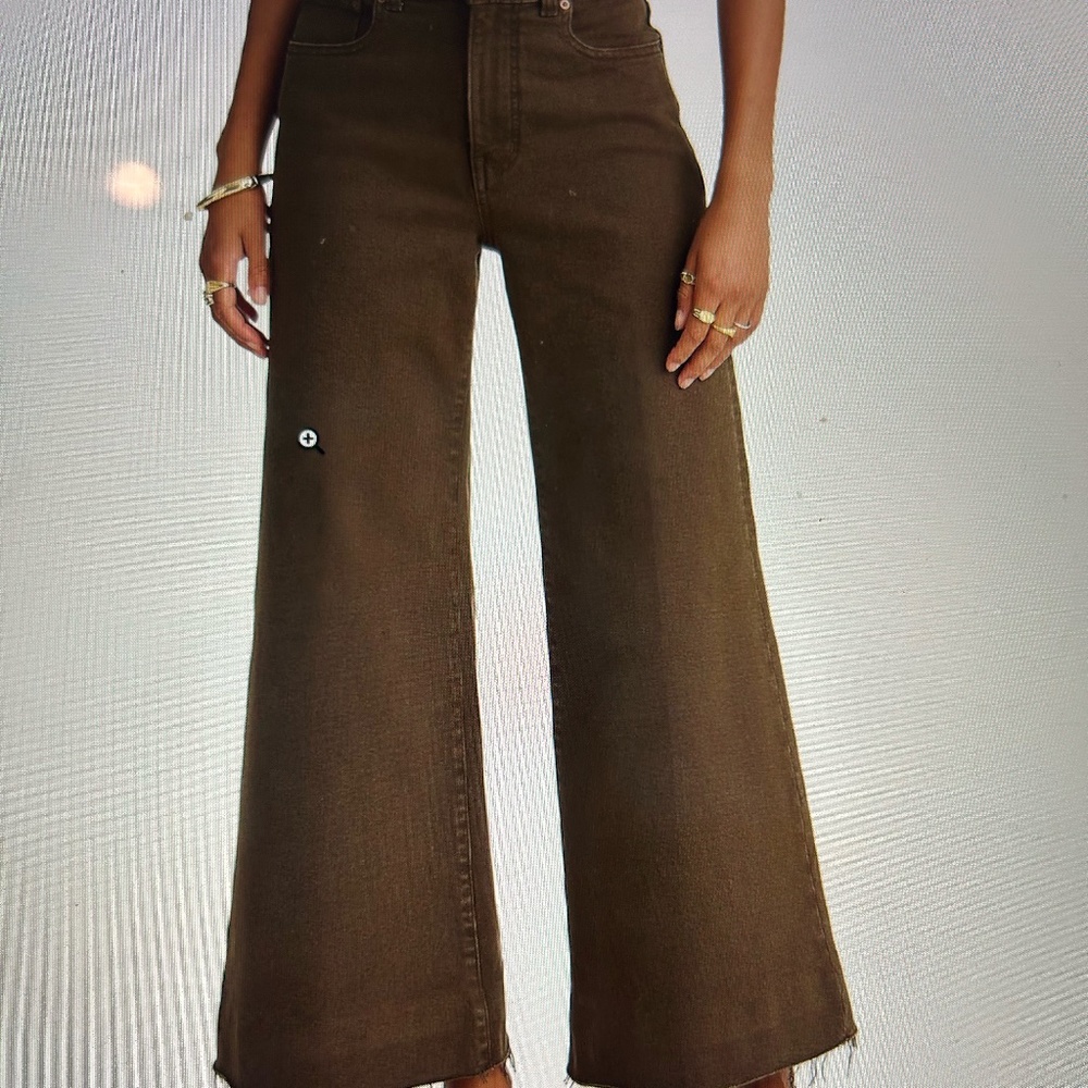 Madewell curvy flared wide-leg jeans in mocha